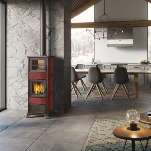 Holzbefeuerter Kaminofen DECOR C mit einem kastanienbraunen Ofen DECOR C bordeaux 300x300 - Holzbefeuerter Kaminofen DECOR C mit einem kastanienbraunen Ofen
